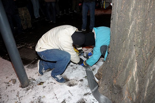 How the monument to Lenin was demolished in Kiev Как сносили памятник Ленину в Киеве