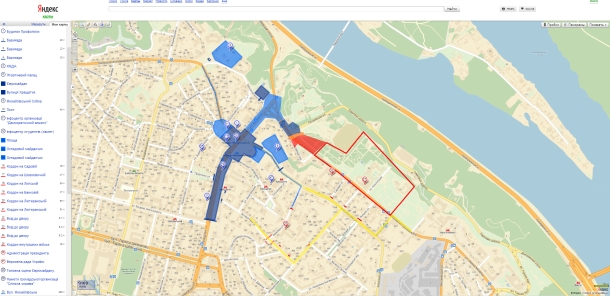 An interactive map of movements of demonstrators and security officials across Kiev appeared in Kiev В сети появилась интерактивная карта перемещений манифестантов и силовиков по Киеву