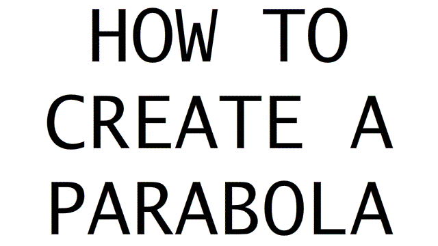 Как нарисовать параболу - Математика на пальцах гифками