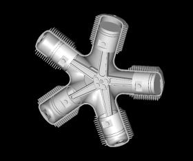 How does the radial engine