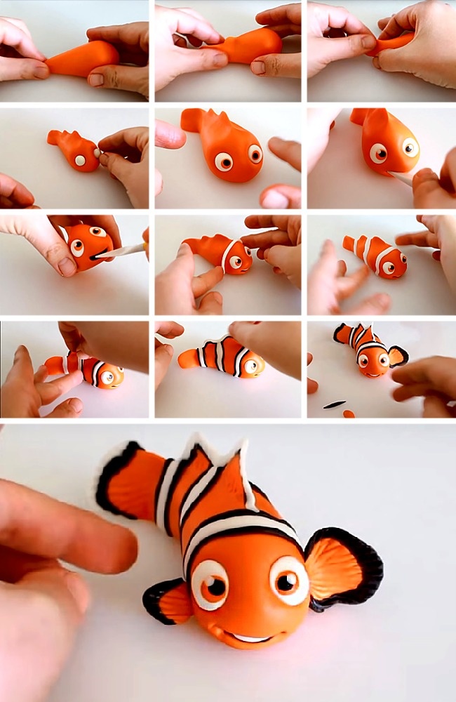 Рыбка Немо - Идеи для пластилиновых игрушек
