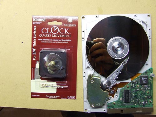 Clock from hard drive