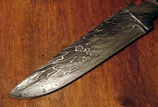 Knife from Damascus steel