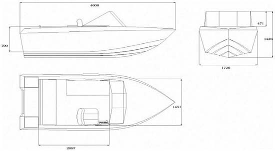 Motor boat drawings