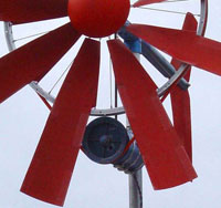 Wind generator from a bicycle wheel