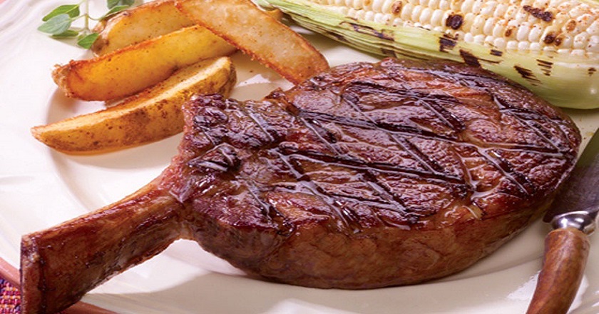 Steak "Cowboy" (Tomahawk, riba on the bone) - Types of steaks Стейк «Ковбой» («Томагавк», рибай на кости) - стейк