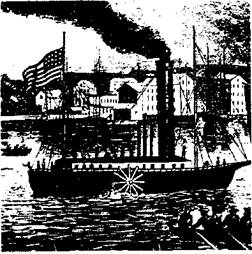 The world's first paddle steamer "Clermont"