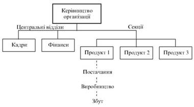 Sektsіyna organіzatsіya s central vіddіlami