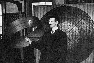 Nikola Tesla in the laboratory