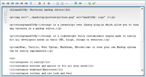 MarkItUp! - Best WYSIWYG HTML editors MarkItUp! - WYSIWYG HTML редакторы