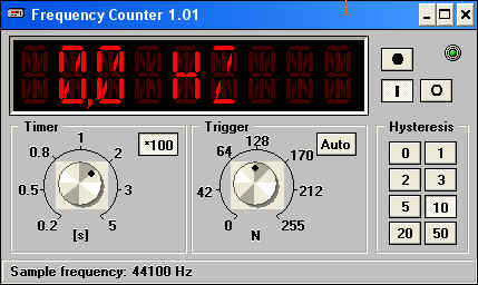 FREQUENCY THROUGH THE SOUND CARD. Counter 1.01