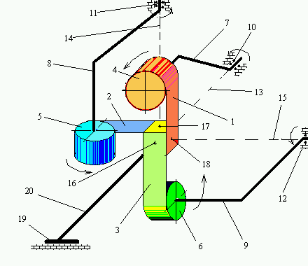 A schematic representation of the device for