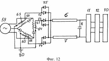 circuitry power transmission device of a three-phase electrical power generator using three increasing Tesla transformer connected in delta