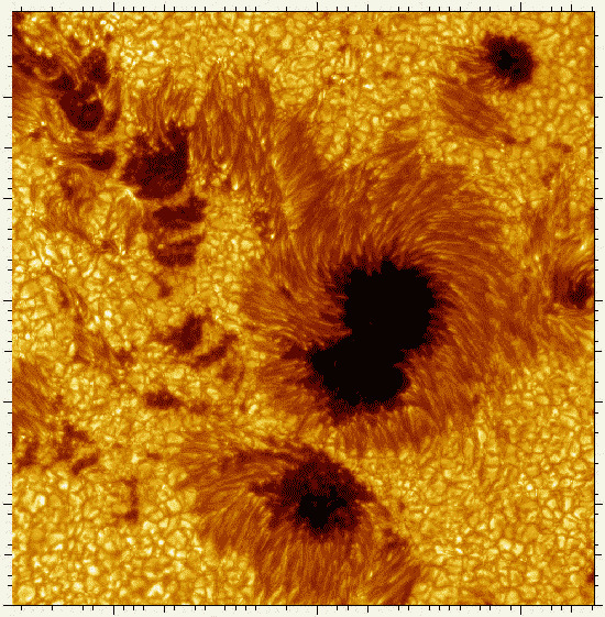 Coronal holes in the Sun.
