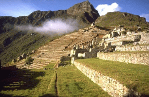 Photo of ancient terraces in Peru.