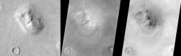 A photograph of the "sphinx" on Mars, made by the "Viking".