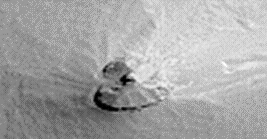In this photograph Mars Global Surveyor spacecraft, many see