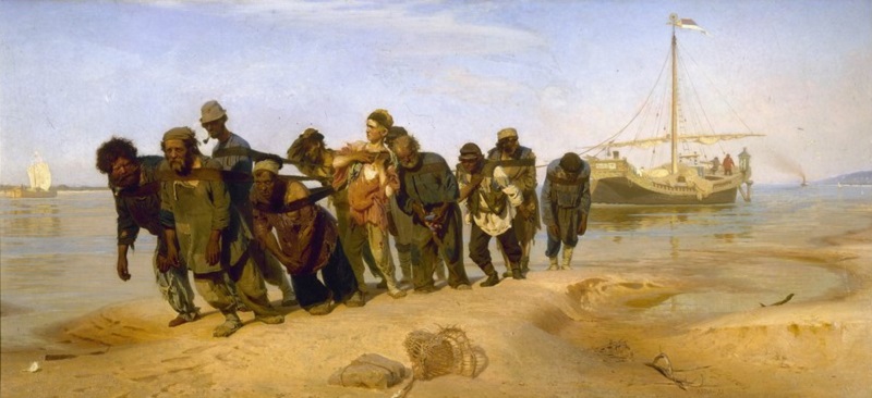 Ilya Repin, "Barge Haulers on the Volga" Илья Репин, «Бурлаки на Волге»