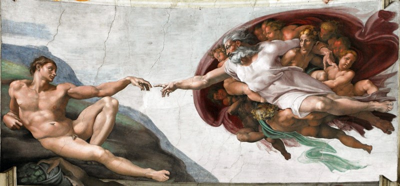 Michelangelo Buonarroti, The Creation of Adam Микеланджело Буонарроти, «Сотворение Адама»