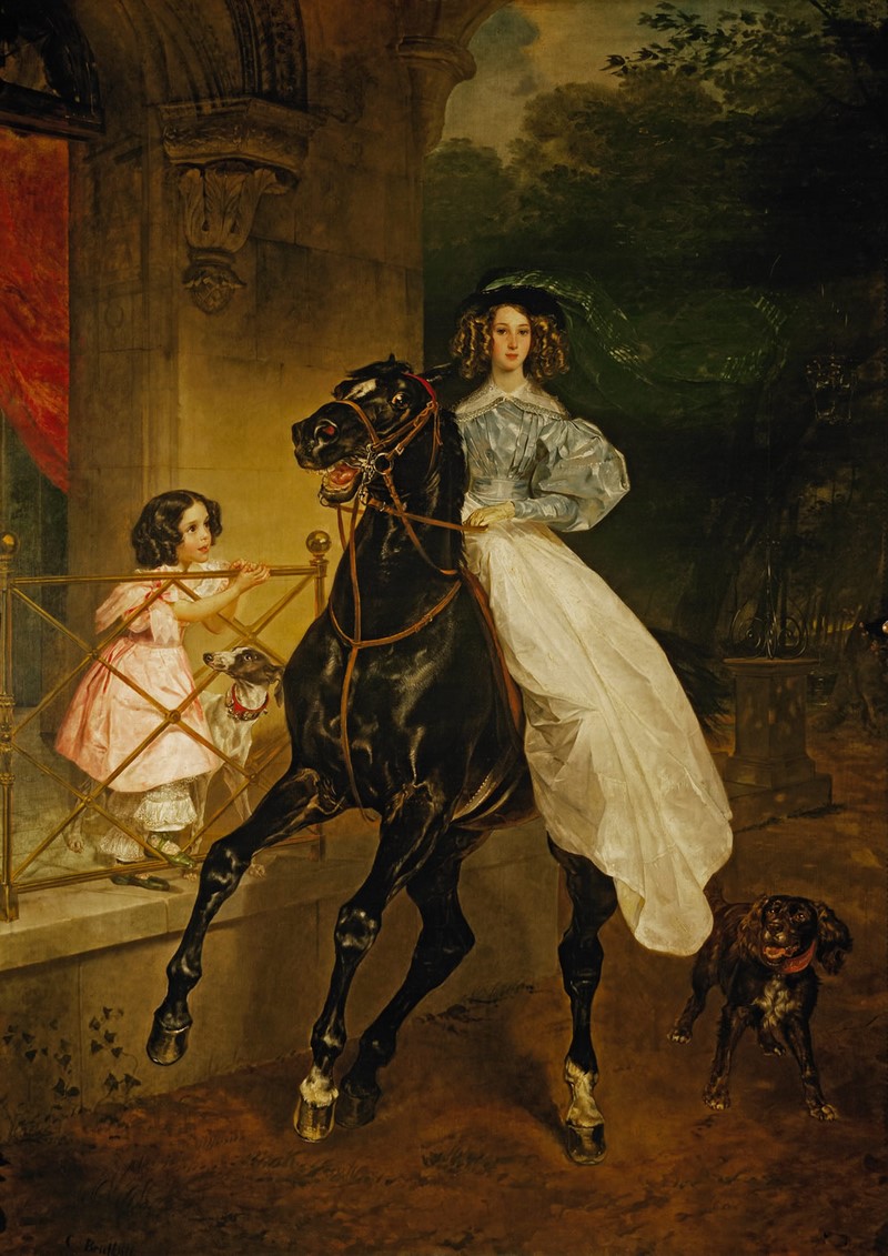 Karl Bryullov, The Horsewoman Карл Брюллов, «Всадница»