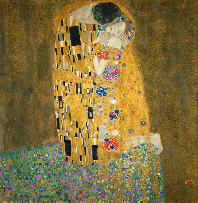 Gustav Klimt, The Kiss Густав Климт, «Поцелуй»