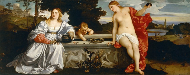 Titian, “Earthly Love and Heavenly Love” Тициан, «Любовь земная и Любовь небесная»