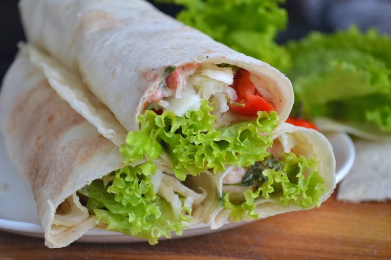 Shawarma with lettuce - The best homemade shawarma recipes Шаурма с листьями салата - Лучшие рецепты домашней шаурмы