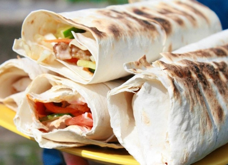 Shawarma with sausage - The best homemade shawarma recipes Шаурма с колбасой - Лучшие рецепты домашней шаурмы