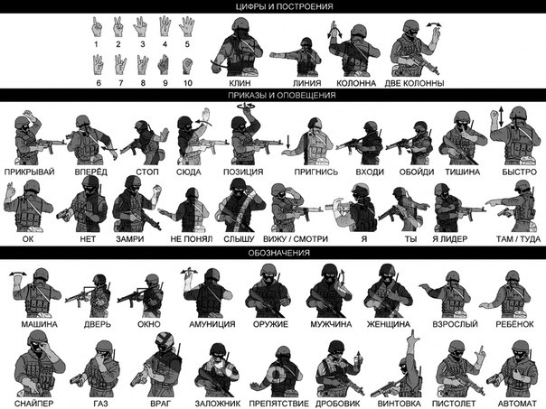Тактические сигналы руками