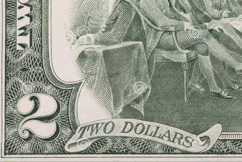 $ 2, 2003 2 доллара 2003 года