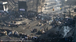 11:33 Online TV screenshots of the situation in Kiev on February 20