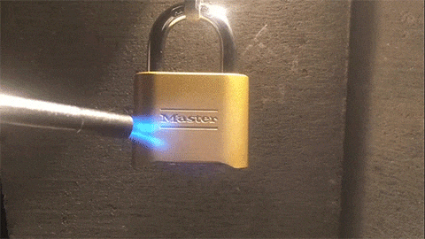 Melting of a padlock - Destruction of objects in hyphae (12 hyphae) Плавление навесного замка - Уничтожение предметов в гифках (12 гиф)