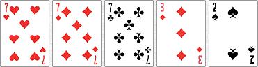 3 cards of the same value