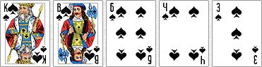 5 cards of the same suit