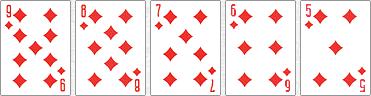 5 consecutive cards of the same suit