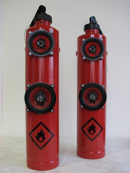 Columns of fire extinguisher