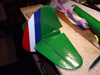 Sticking an airplane with a film