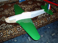 Sticking an airplane with a film
