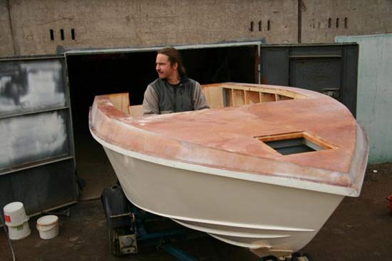 Self-made powerboat