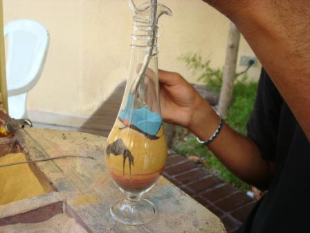 Drawing with sand