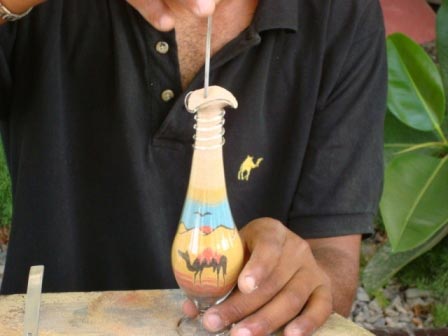 Drawing pictures in a bottle