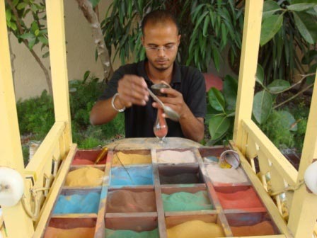 colored sand
