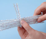 Snowflake made of crystals