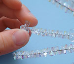 Making a snowflake.
