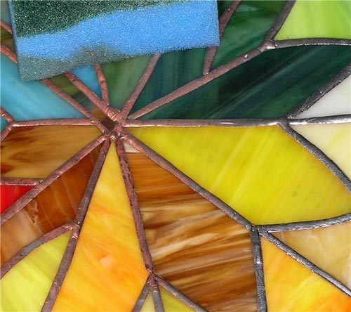 Stained glass technique Tiffany