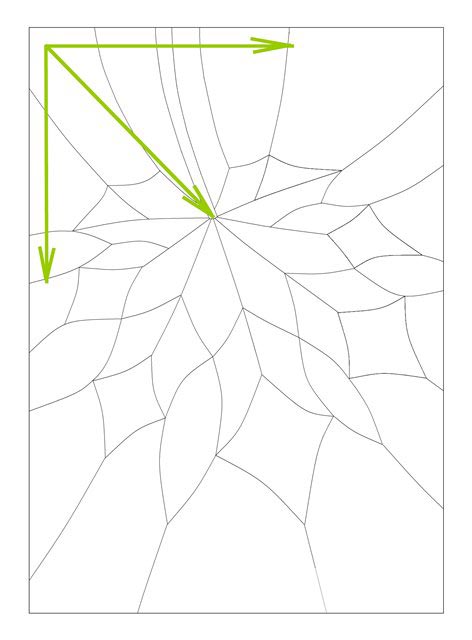 Stencil for stained glass