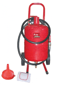 Sandblasting machine.