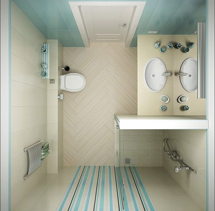 Ideas for the correct design of a small bathroom Идеи по правильному оформлению маленькой ванной комнаты