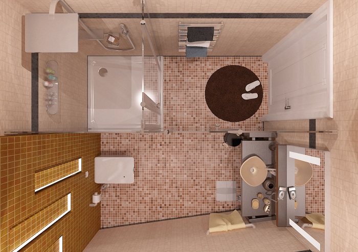 Ideas for the correct design of a small bathroom Идеи по правильному оформлению маленькой ванной комнаты