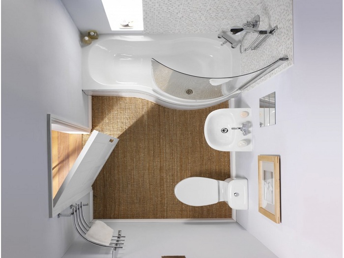 Ideas for the correct design of a small bathroom Идеи по правильному оформлению маленькой ванной комнаты